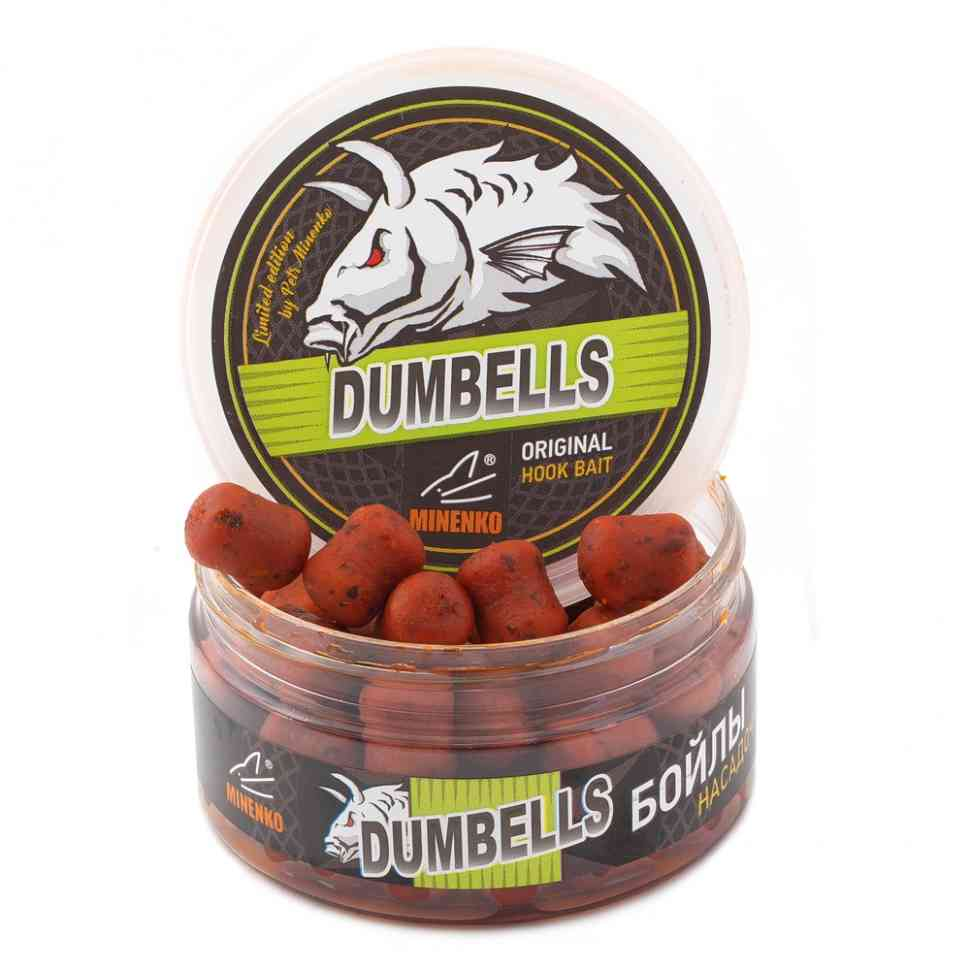 Бойлы вареные в дипе Minenko Dumbells Orange Plum 14x20мм 150гр