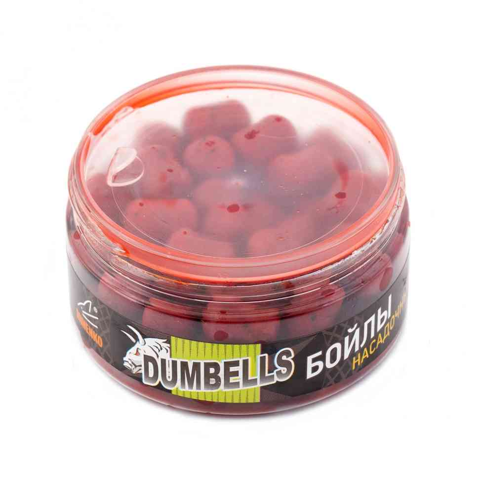 Бойлы вареные в дипе Minenko Dumbells Strawberry 14x20мм 150гр купить,NaN