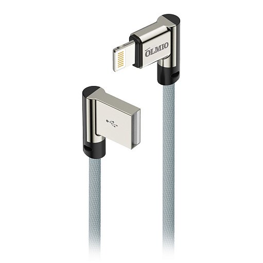 Кабель Olmio USB 2.0-Lightning 1м серый