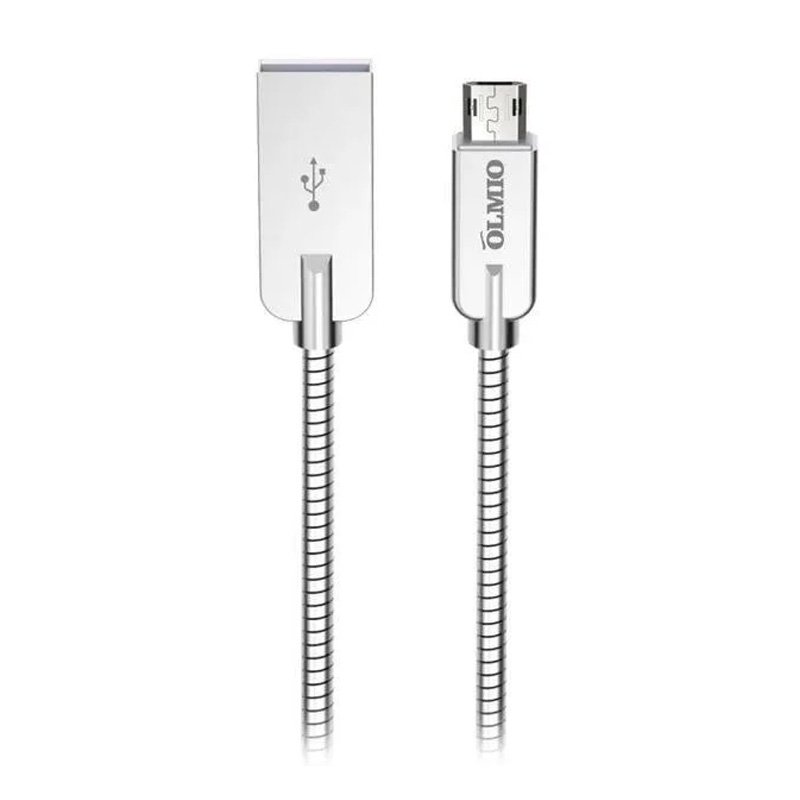 Кабель Olmio Steely USB 2.0 microUSB 1.2 серый