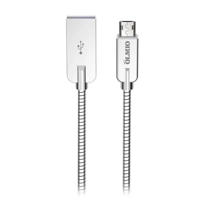 Кабель Olmio Steely USB 2.0 microUSB 1.2 серый