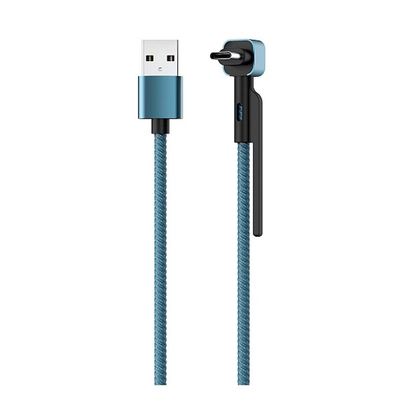 Кабель Olmio Stand USB 2.0-Type-C 1.2м синий