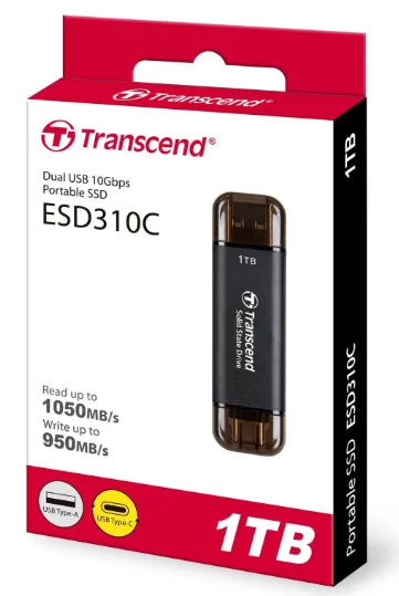 USB-флешка Transcend TS1TESD300S 1Tb Silver купить,0