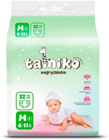 Подгузники Tamiko Premium 3, 22 шт купить,NaN