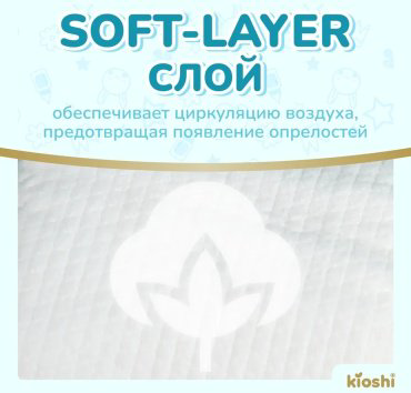 KIOSHI Premium подгузники для новорожденных размер S (3-6 кг) 40 шт купить,NaN