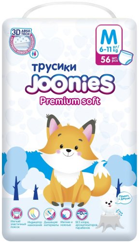 Трусики Joonies M, 56 шт