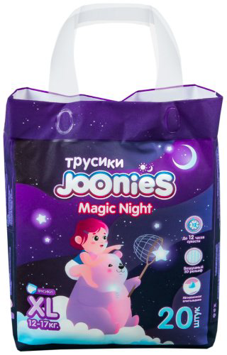 Трусики Joonies Magic Night (ночные) XL, 20 шт купить,NaN