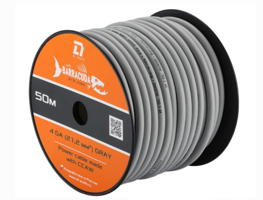 Кабель силовой DL Audio Barracuda Power Cable 4 Ga серый 50м