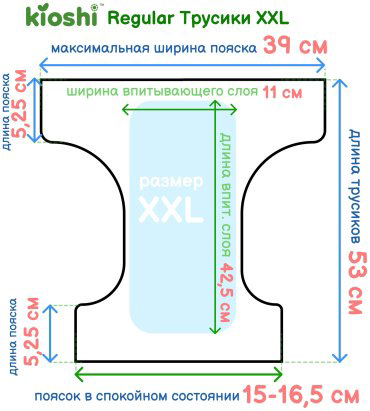 Kioshi Подгузники-трусики XXL34, 16+ кг купить,NaN