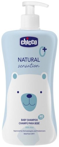 Chicco Natural Sensation с алоэ и маслом сладкого миндаля увлажнение, очищение 500 мл