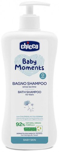 Chicco Шампунь-пена Baby moments с календулой 500 мл купить,NaN