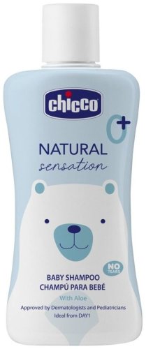 Chicco Natural Sensation с алоэ и маслом сладкого миндаля увлажнение, очищение 200 мл