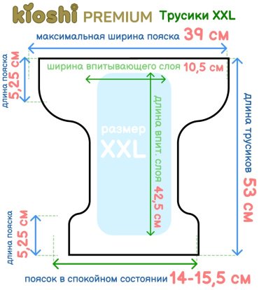 Kioshi Premium подгузники-трусики M42 6-11 кг купить,NaN