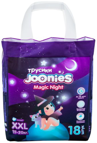 Трусики Joonies Magic Night (ночные) XXL, 18 шт купить,NaN
