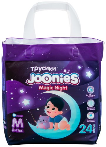 Трусики Joonies Magic Night (ночные) M, 24 шт купить,0