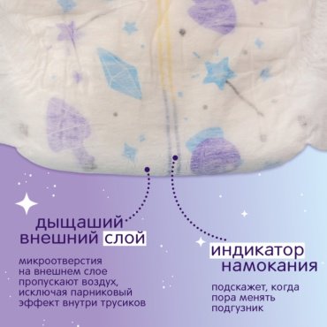Трусики Joonies Magic Night (ночные) M, 24 шт купить,0
