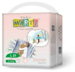 Подгузники MARTI L, 21 шт