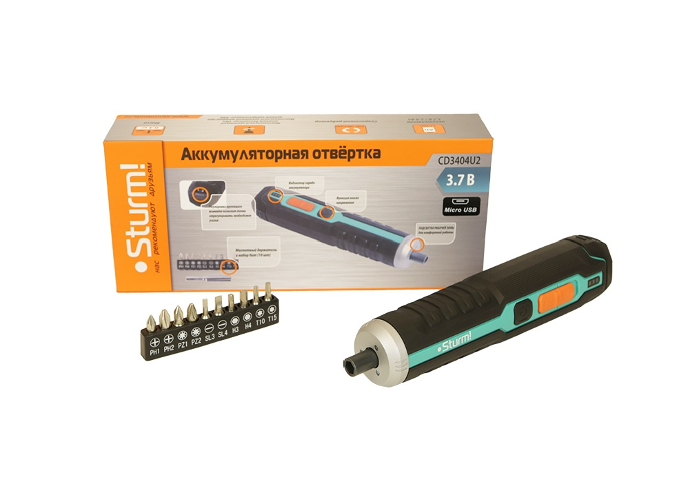 Аккумуляторная отвертка Sturm CD3404U2 купить,0