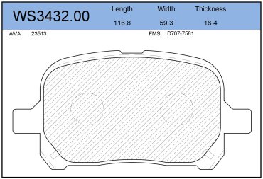 Колодки Jeenice передние WS3432.00 купить,NaN