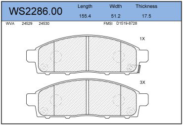 Колодки Jeenice передние WS2286.00 купить,NaN