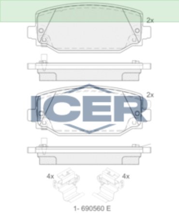 Колодки ICER 182489
