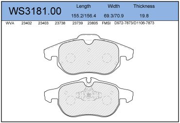Колодки Aywiparts задние AW1810481 4 шт купить,NaN