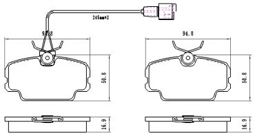 Колодки Winkod передние W0143BP