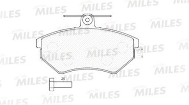 Колодки MILES передние E400121 купить,NaN