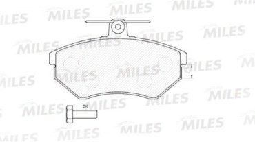 Колодки MILES передние E400121 купить,NaN