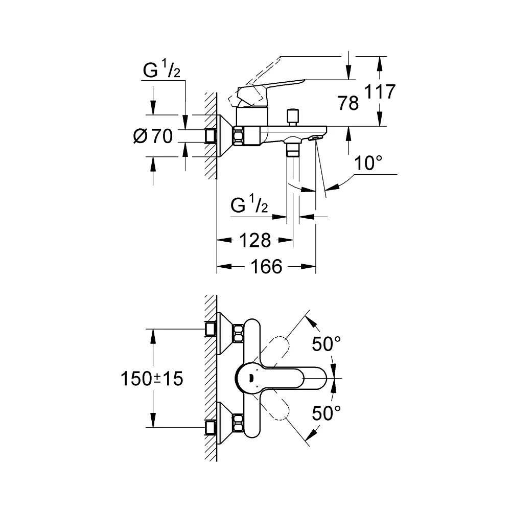 Смеситель для ванны Grohe 23334000 купить,NaN