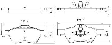 Колодки Winkod передние W1846BP купить,NaN