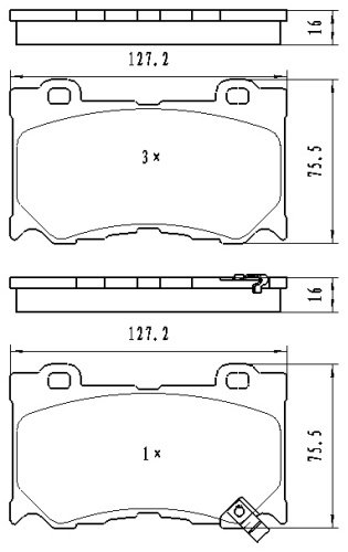Колодки Winkod передние W1622BP купить,NaN