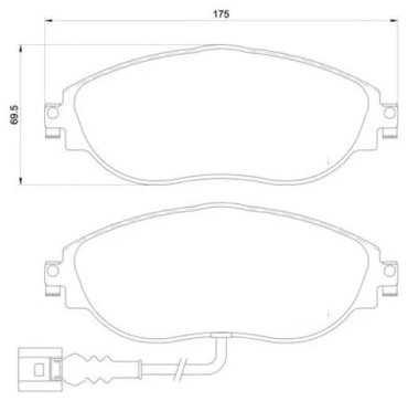 Колодки Brembo передние P85131 1 шт купить,NaN