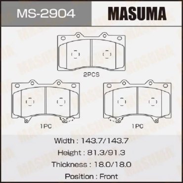 Колодки MASUMA передние MS-2904 купить,NaN