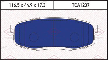 TATSUMI Колодки Тормозные Дисковые TCA1237 купить,NaN