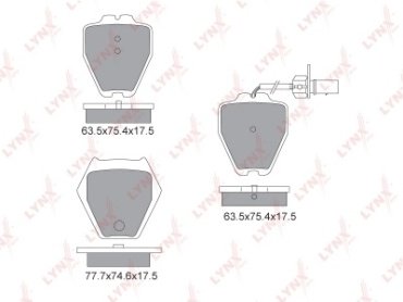 Колодки LYNXauto BD-1225 купить,NaN