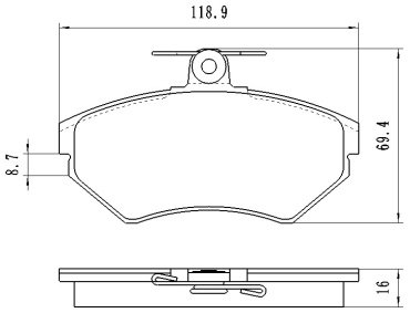 Колодки Winkod передние W0114BP