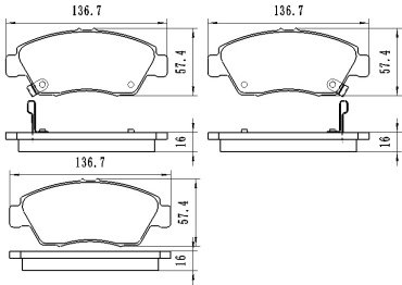 Колодки Winkod передние W1628BP 4 шт купить,NaN