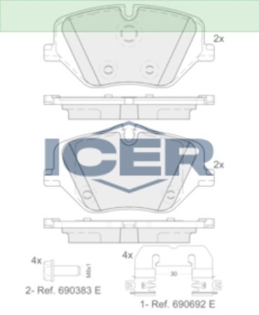 Колодки ICER 182468 купить,NaN
