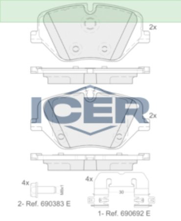 Колодки ICER 182468 купить,NaN