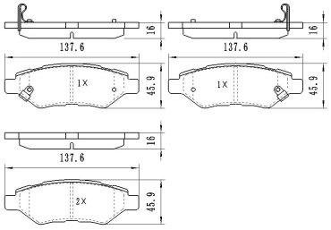 Колодки Winkod задние W1549BP 4 шт купить,NaN