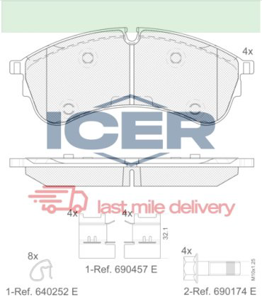 Колодки ICER LM2283 купить,NaN