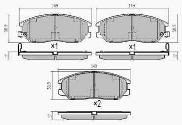 Колодки SAT передние ST-48130090A2 4 шт купить,NaN
