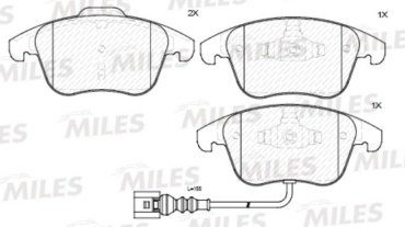Колодки MILES передние e400186 купить,NaN