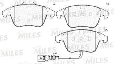 Колодки MILES передние e400186 купить,NaN