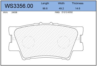 Колодки Jeenice задние WS3356.00 купить,NaN