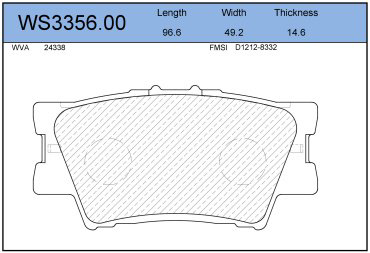 Колодки Jeenice задние WS3356.00 купить,NaN