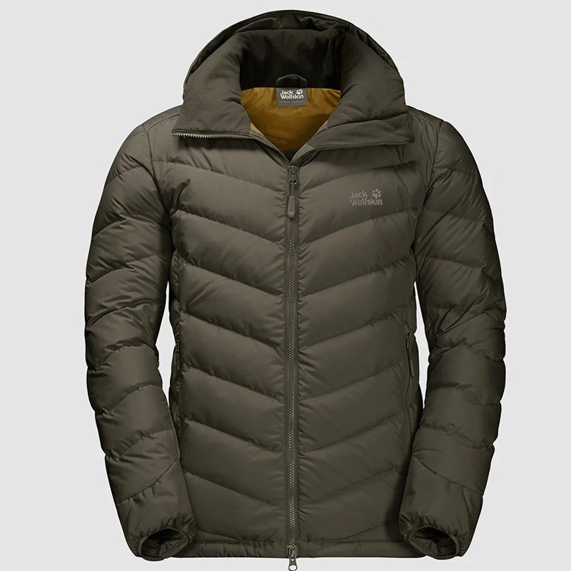 Пуховик Jack Wolfskin зеленый купить,NaN