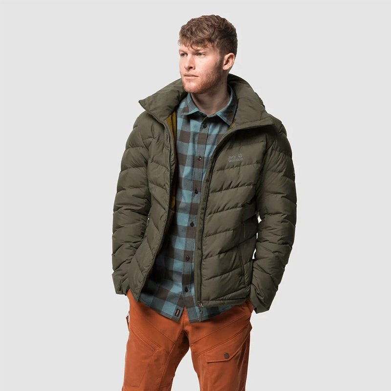 Пуховик Jack Wolfskin зеленый купить,NaN