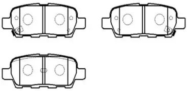 Колодки HSB задние HP5162 купить,8022